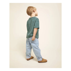 Búho - Linen Pocket T-Shirt | Peacock Blue