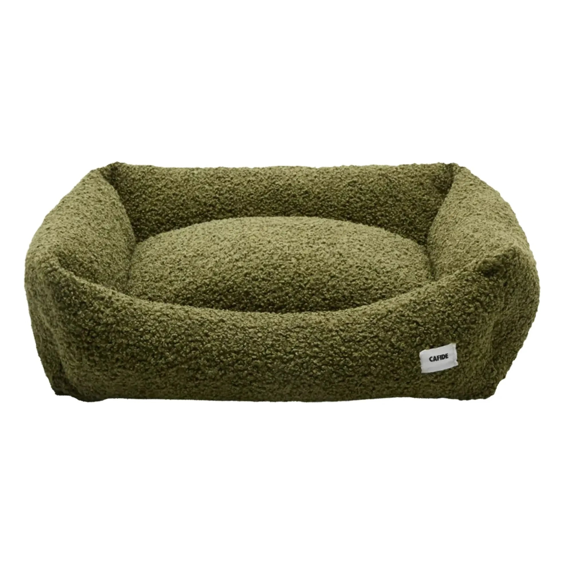 Cafide - Snozy Terry Dog Bed | Green