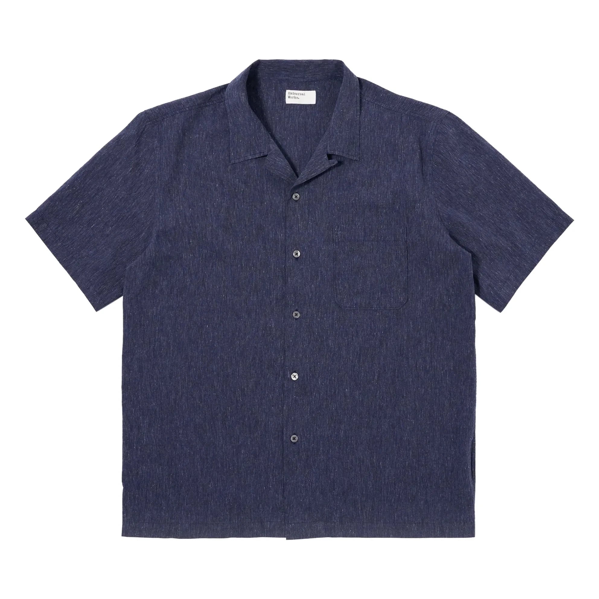 Universal Works - Chemise Road Sido Lin | Navy blue