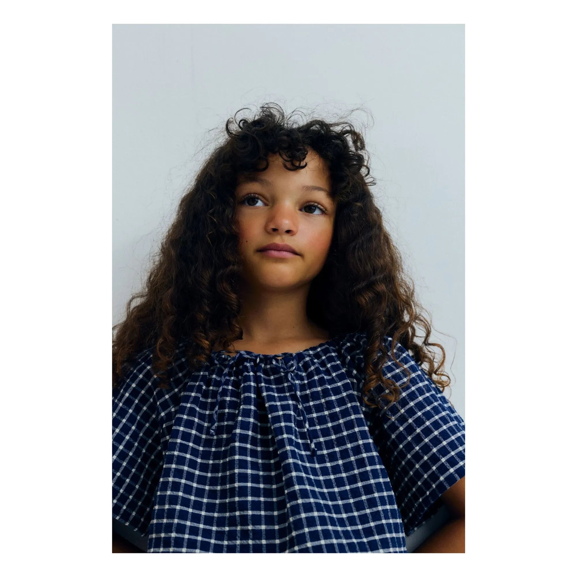 the new society - Blouse Jasmine Checkered | Dark Blue