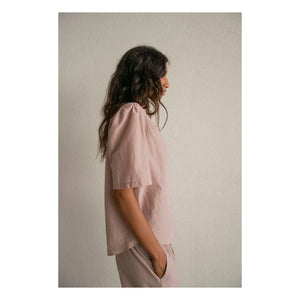 THEAVANT - Carine Poplin Silk & Cotton Blouse | Beige