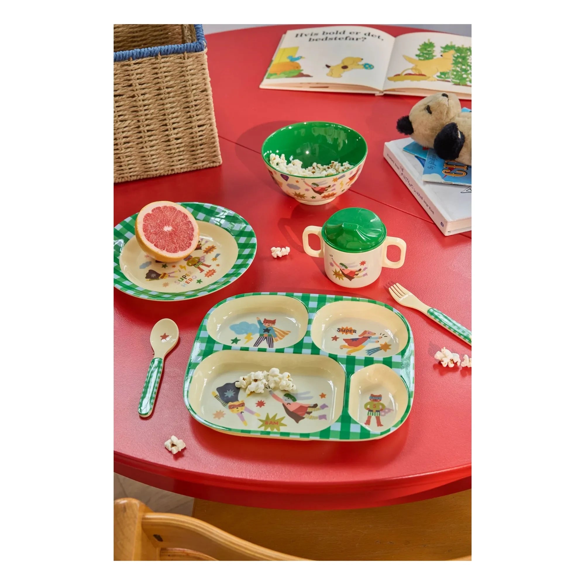 Rice - Hero Melamine Lunch Box | Green