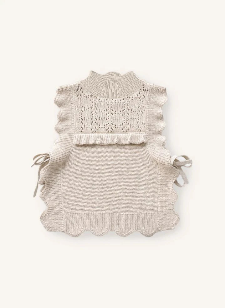 Fliink - Julie Sleeveless Sweater | Ecru