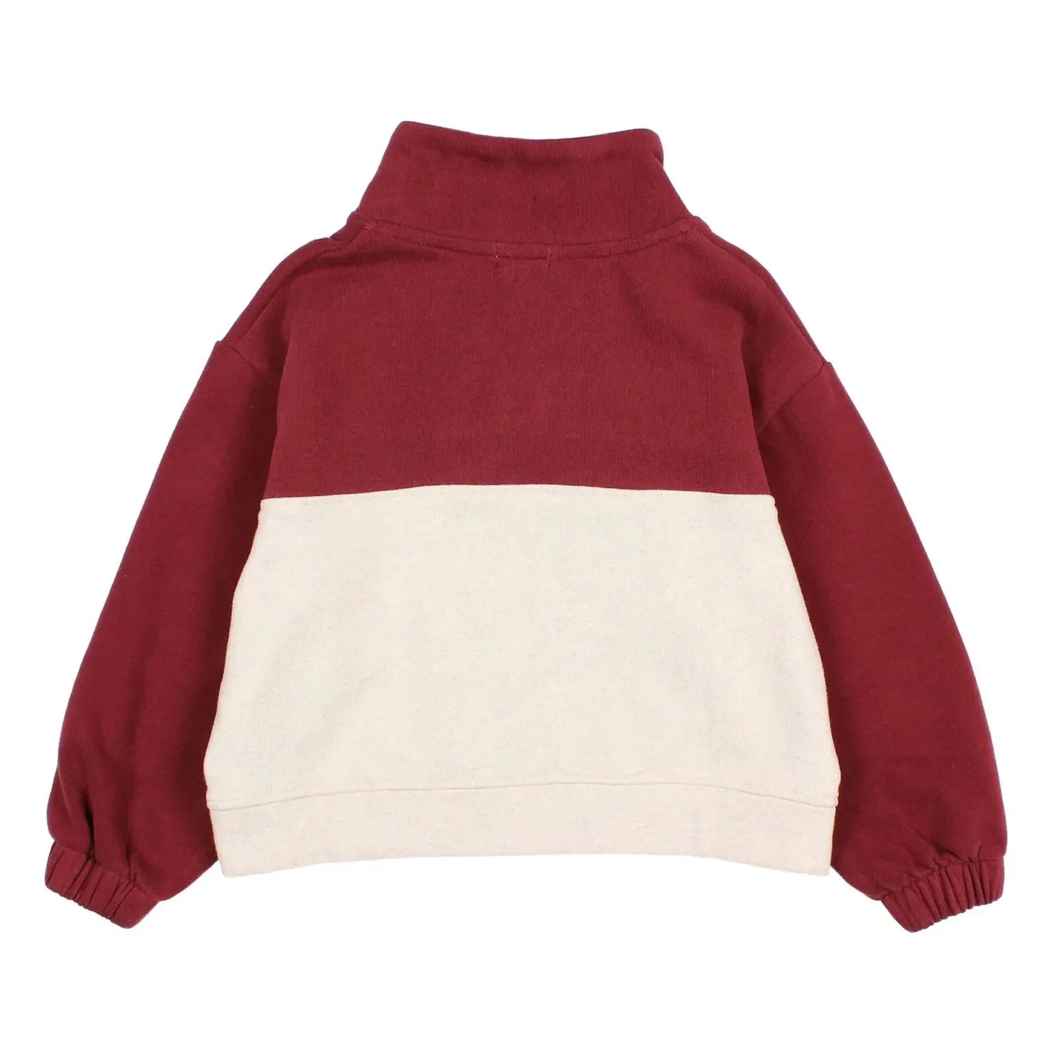 Búho - İki tonlu trucker yaka sweatshirt | Bordo