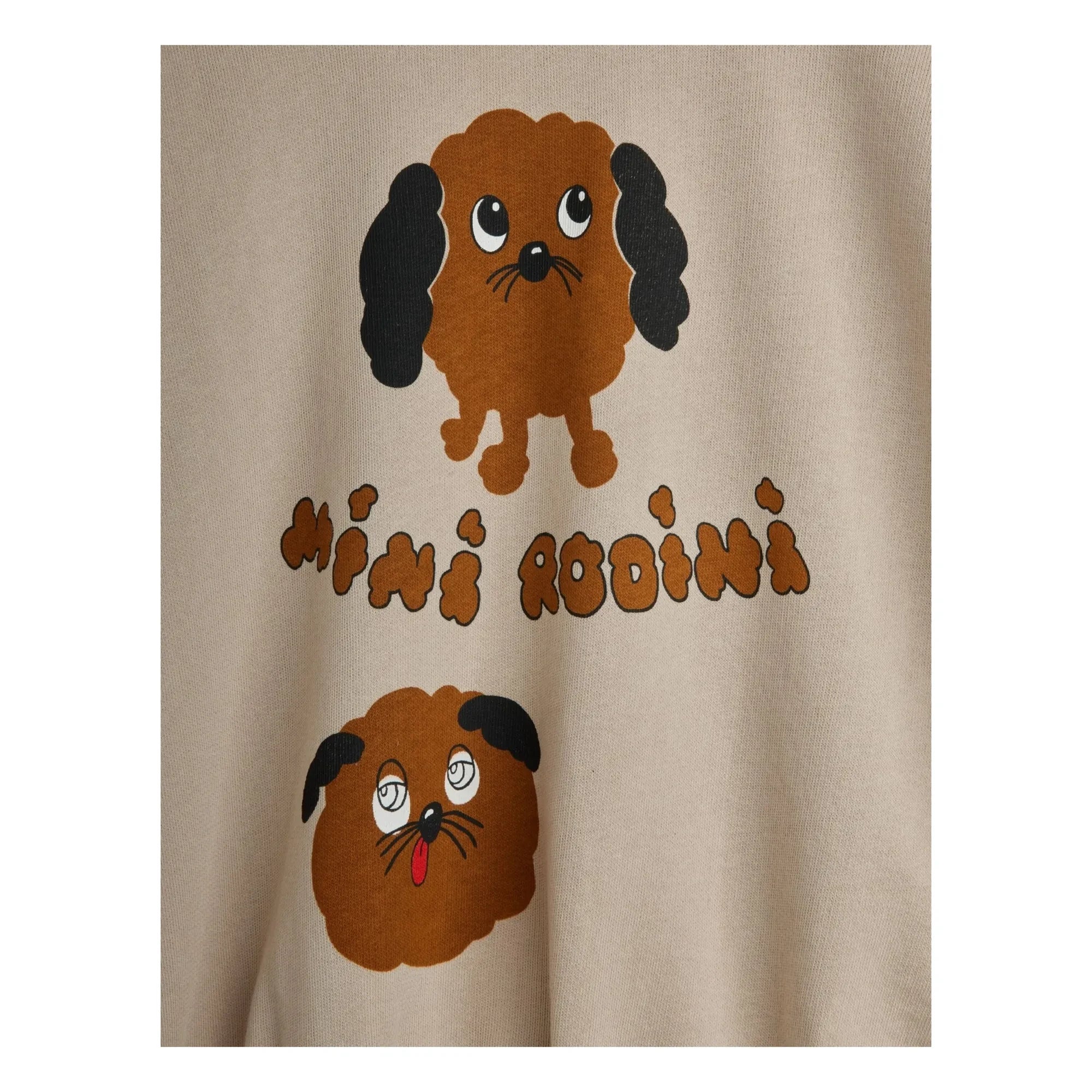 Mini Rodini - Organic Cotton Dog Sweatshirt | Heather Gray