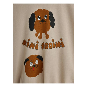 Mini Rodini - Organic Cotton Dog Sweatshirt | Heather Gray