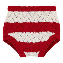 birinit - Bloomer Pointelle Chili Striped | Red