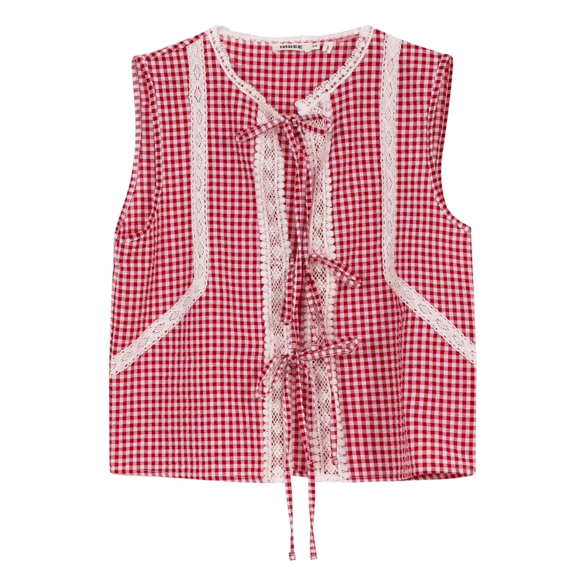 Indee - Top Knots Vegas Vichy | Red