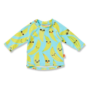 Halcyon Nights - Long Sleeve Anti-UV Bath T-Shirt Banana Recycled Fibers | Turquoise