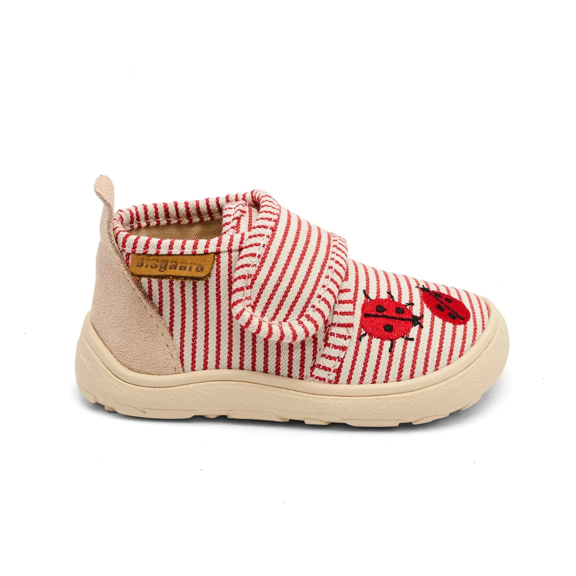 bisgaard - Ladybug Striped Scratching Slippers | Red