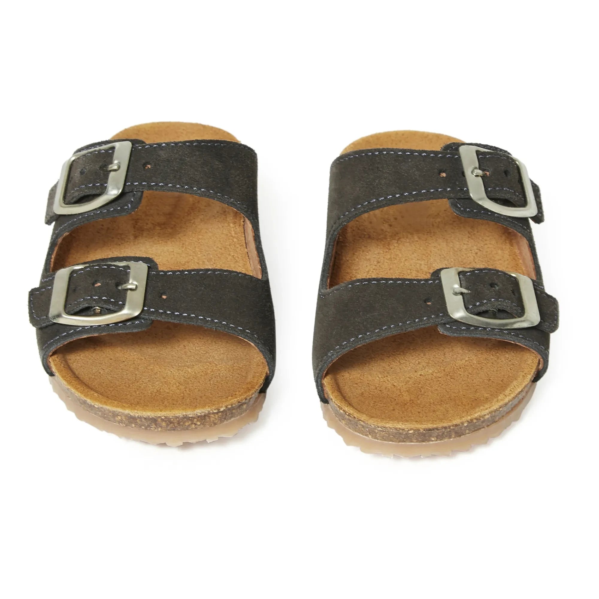 Pèpè - Two Con Me - Double Buckle Sandals | Charcoal Gray