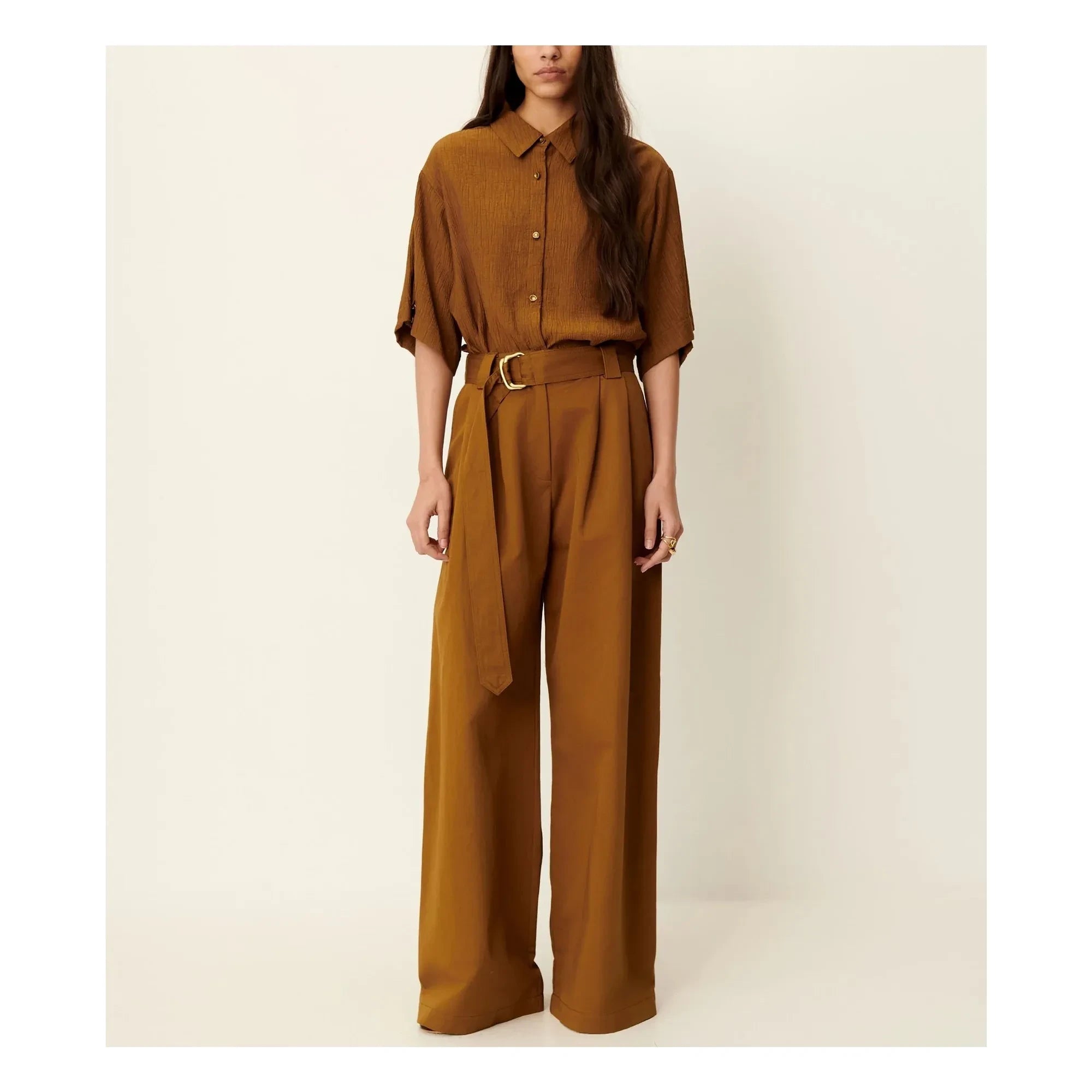 Sessùn - Rive Cotton Pants | Bronze