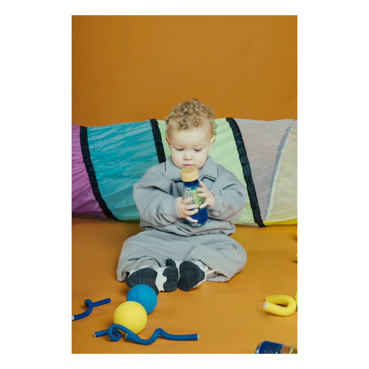 Petit Boum - Spiral sensory bottle | Blue