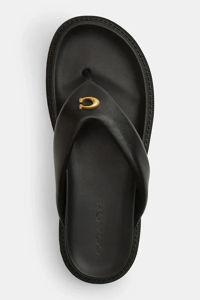 Coach Brynn Leather Thong Sandal Kadın Deri Parmak Arası Terlik