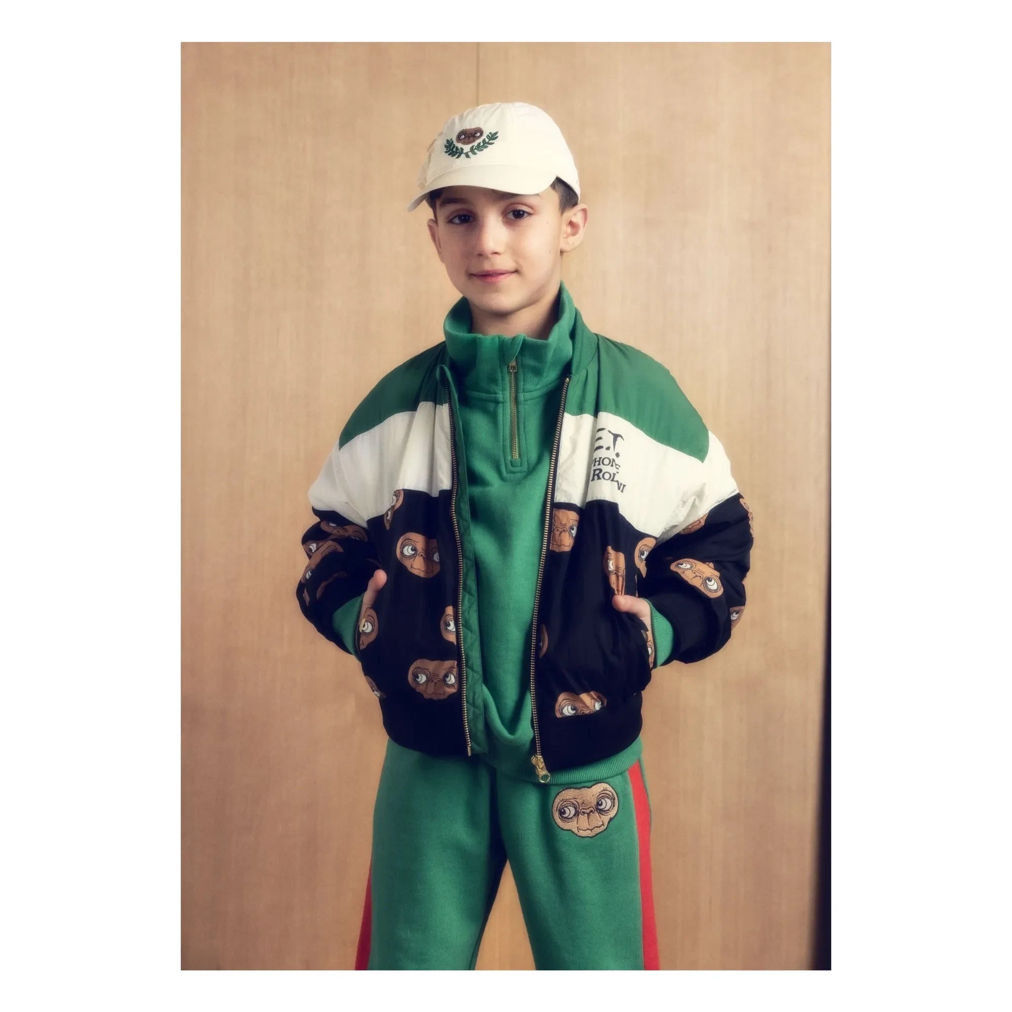 Mini Rodini - E.T. biyeli jogger %100 organik pamuk | Yeşil