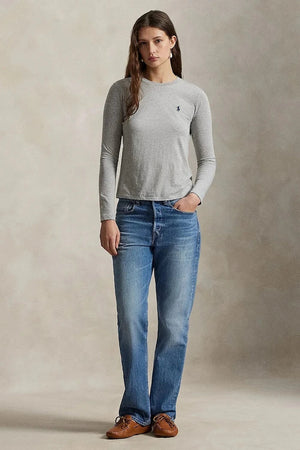 Polo Ralph Lauren uzun kollu kadın pamuklu bluz