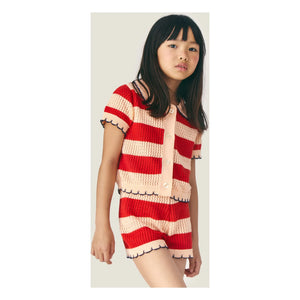 Mipounet - Striped Vita Crochet Shorts | Red