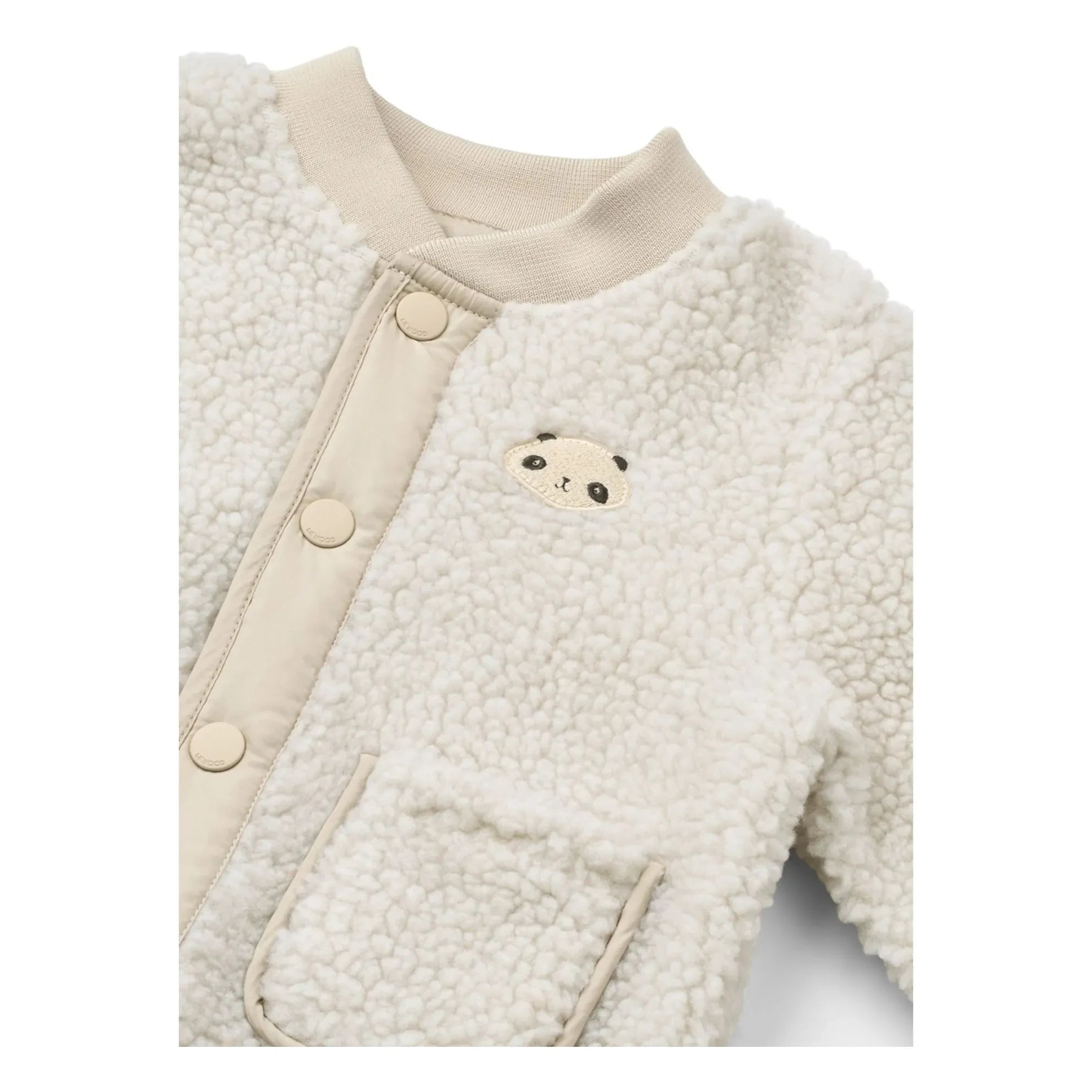 Liewood - Lora Panda Recycled Fiber Sherpa Jacket | Off-White