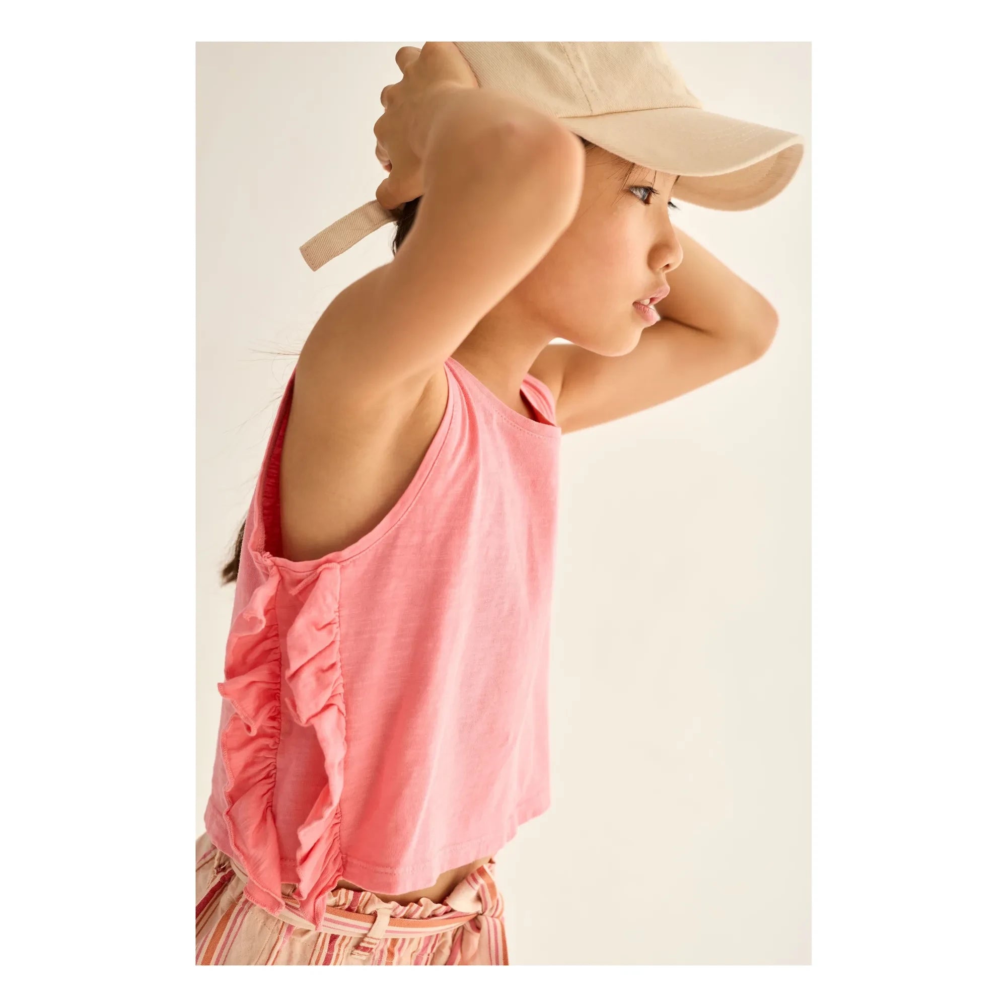 Cozmo - Daisy Ruffle Tank Top | Pink