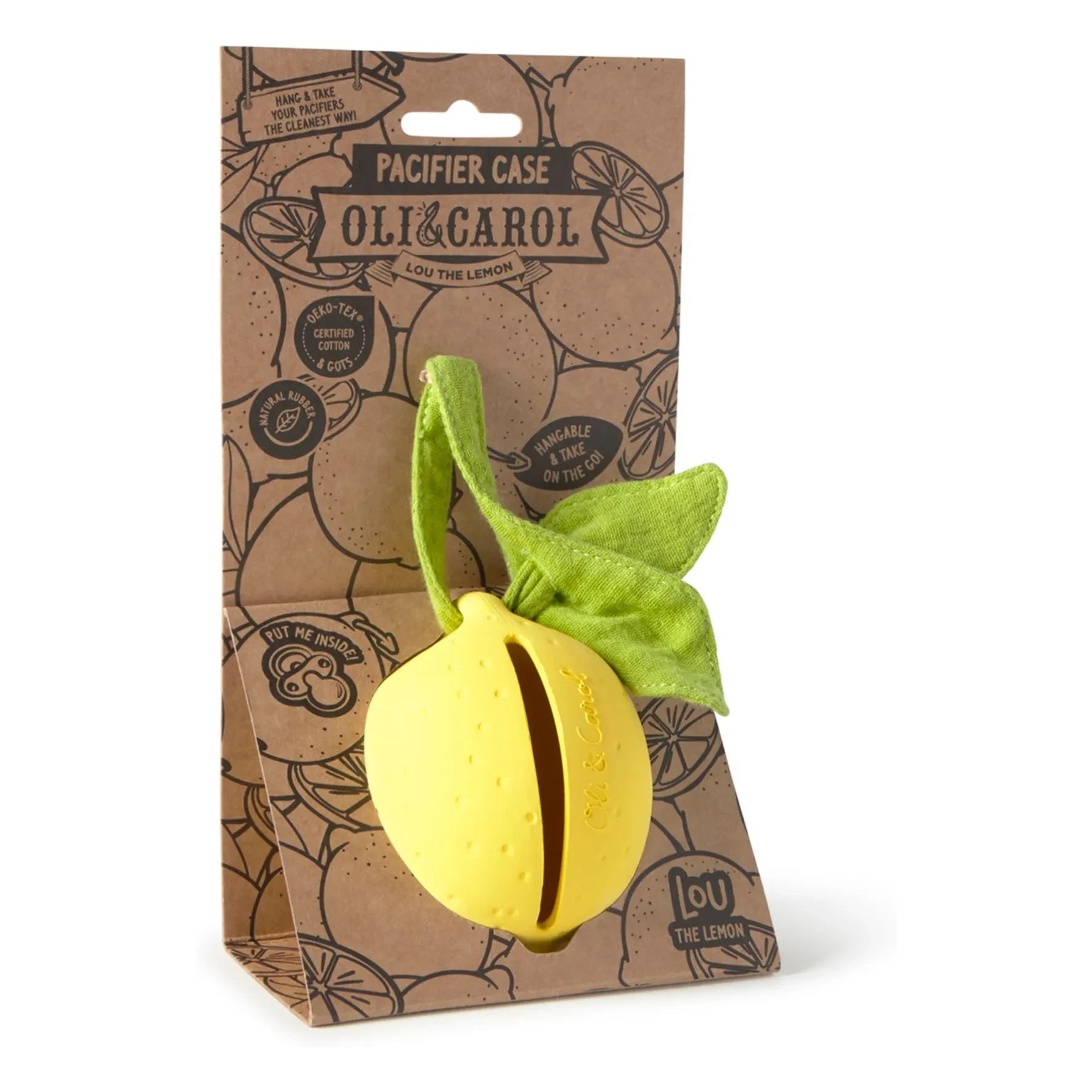 Oli & Carol - Lou the Lemon Pacifier Clip