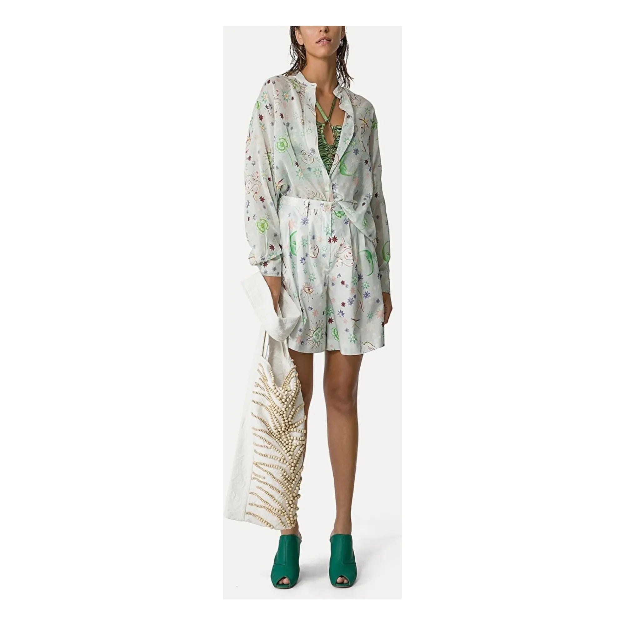 Forte Forte - Love Alchemy" Cotton and Silk Voile Oversized Shirt | Light Blue