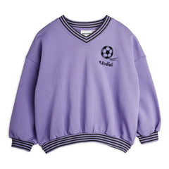 Mini Rodini - Organic Cotton Football Sweatshirt | Purple