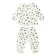 Rylee + Cru - Floral Print T-Shirt and Pants Set | Ecru