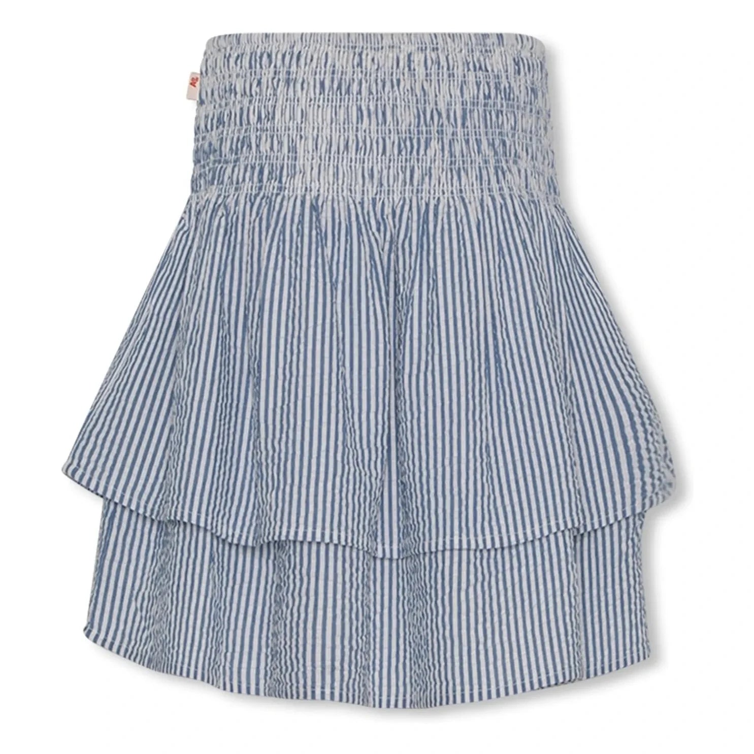 AO76 - Delphine Striped Ruffled Skirt | Blue