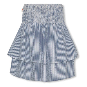 AO76 - Delphine Striped Ruffled Skirt | Blue