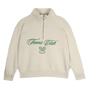 Mipounet - Juliette Organik Pamuk Fermuarlı Sweatshirt | Ecru