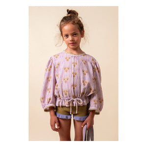 birinit - Cinca Striped Organic Cotton Blouse | Mauve