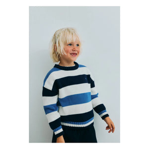 the new society - Celosia Striped Sweater | Blue