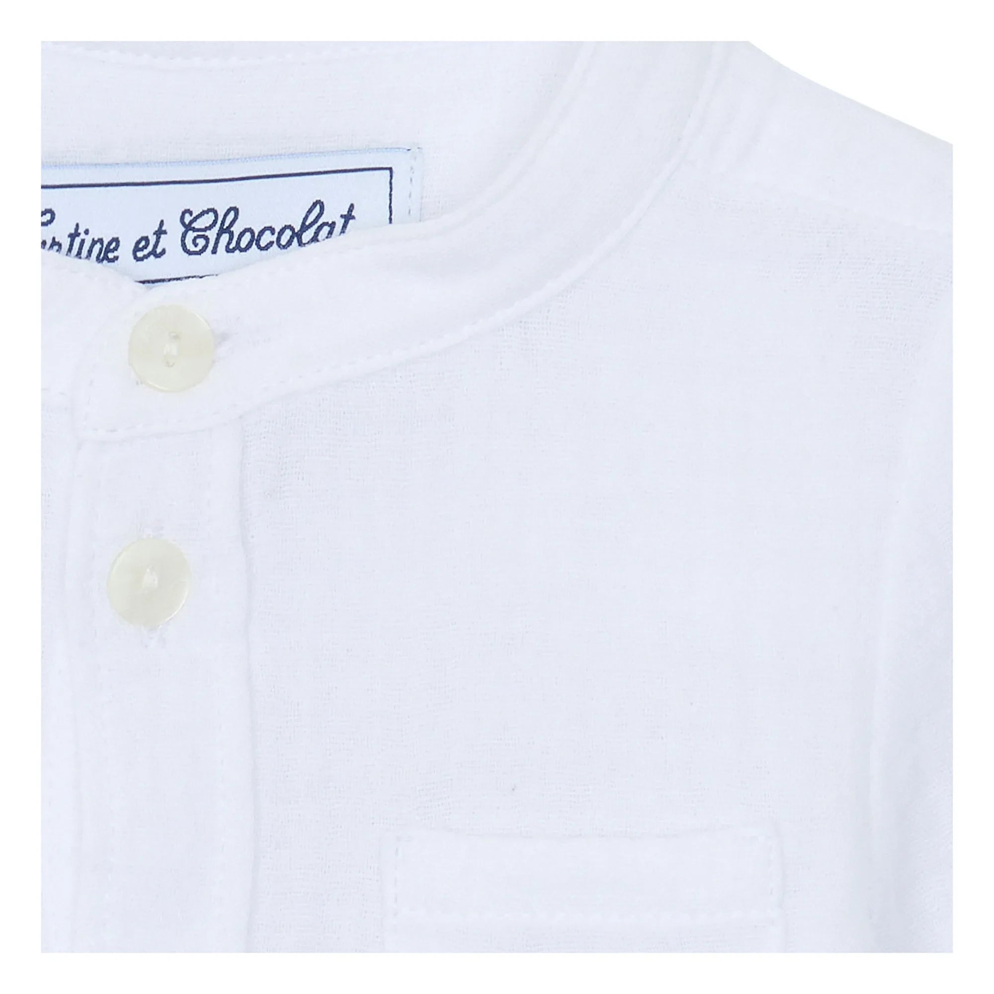 Tartine et Chocolat - Cotton Puffed Pocket Shirt | White