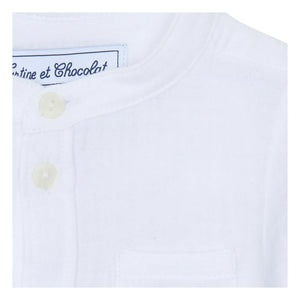Tartine et Chocolat - Cotton Puffed Pocket Shirt | White