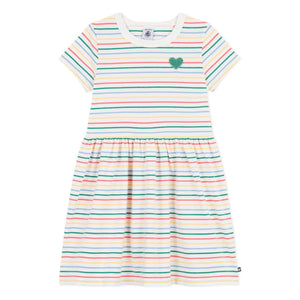 Petit Bateau - Striped Dress | White