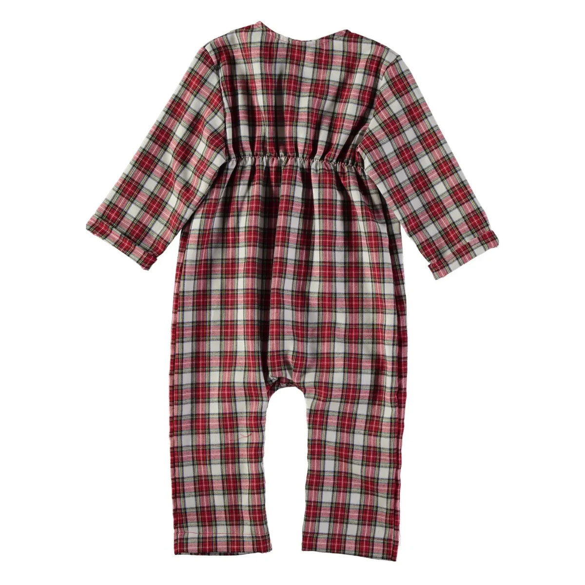 Risu Risu - Cosi Organik Pamuklu Ekose Pijama | Kırmızı