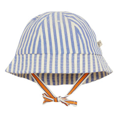 Arsène et Les Pipelettes - Striped Denim Hat | Blue