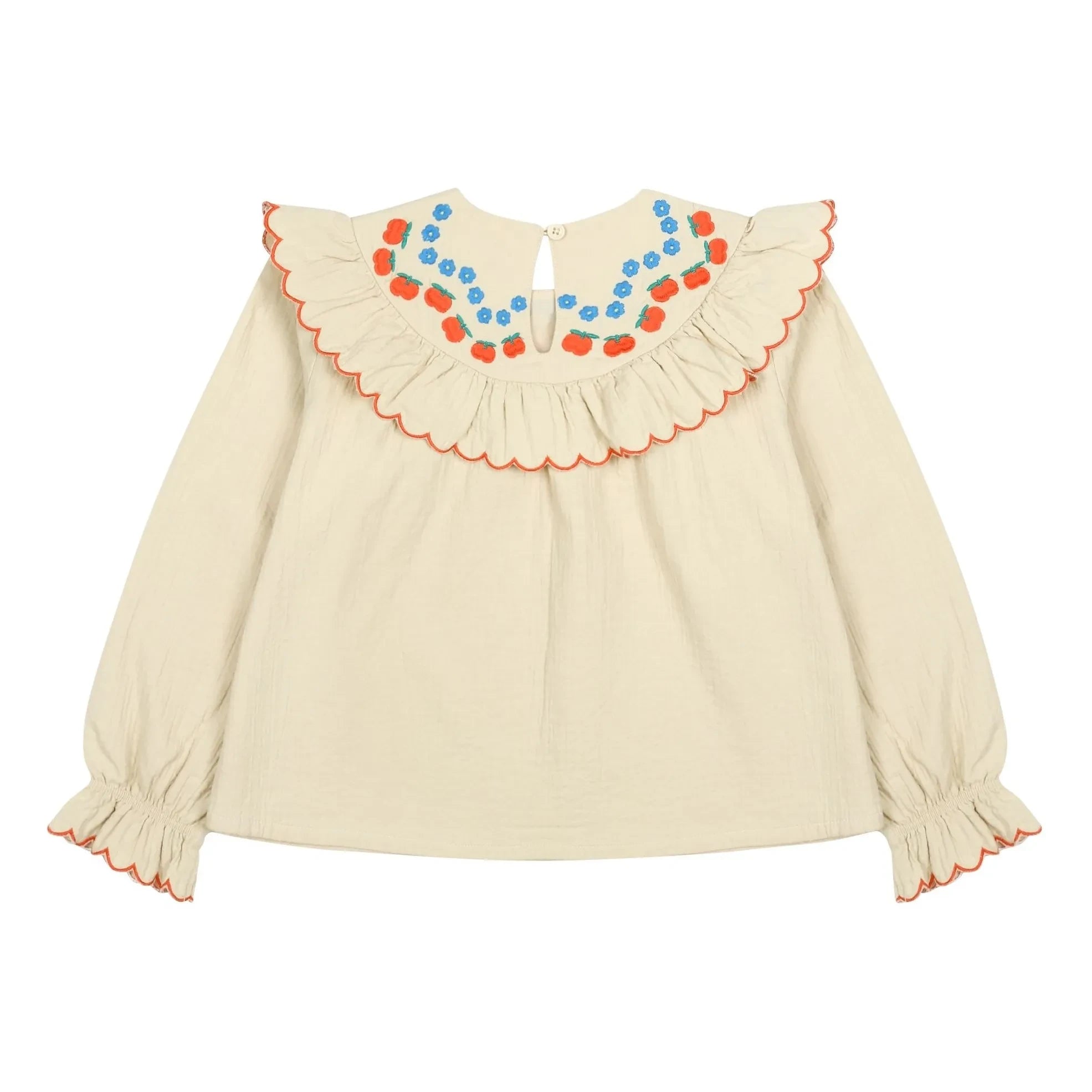 Jelly Mallow - Apple Ruffled Blouse | Beige