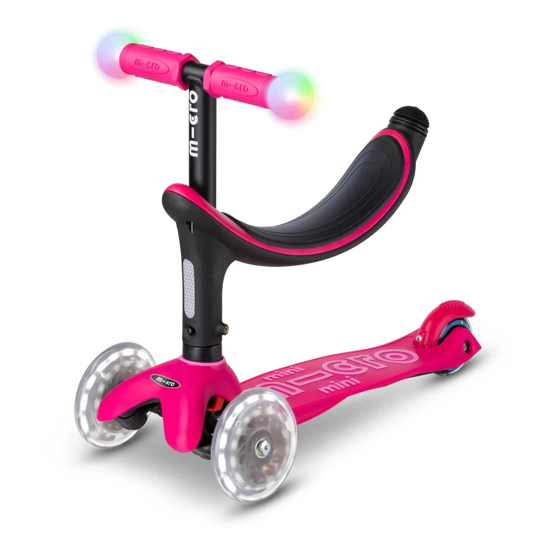 Micro - Mini 3-in-1 LED Scooter | Raspberry Red