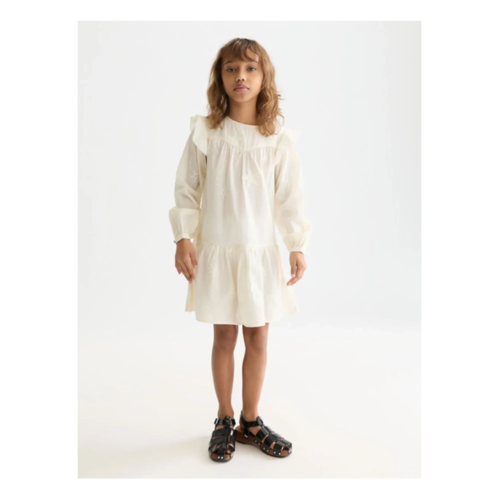 Scotch & Soda - Embroidered Ruffled Dress | Ecru