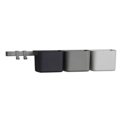Leander - Storage Shelves - Set of 3 + 1 Wall Mount | Gray