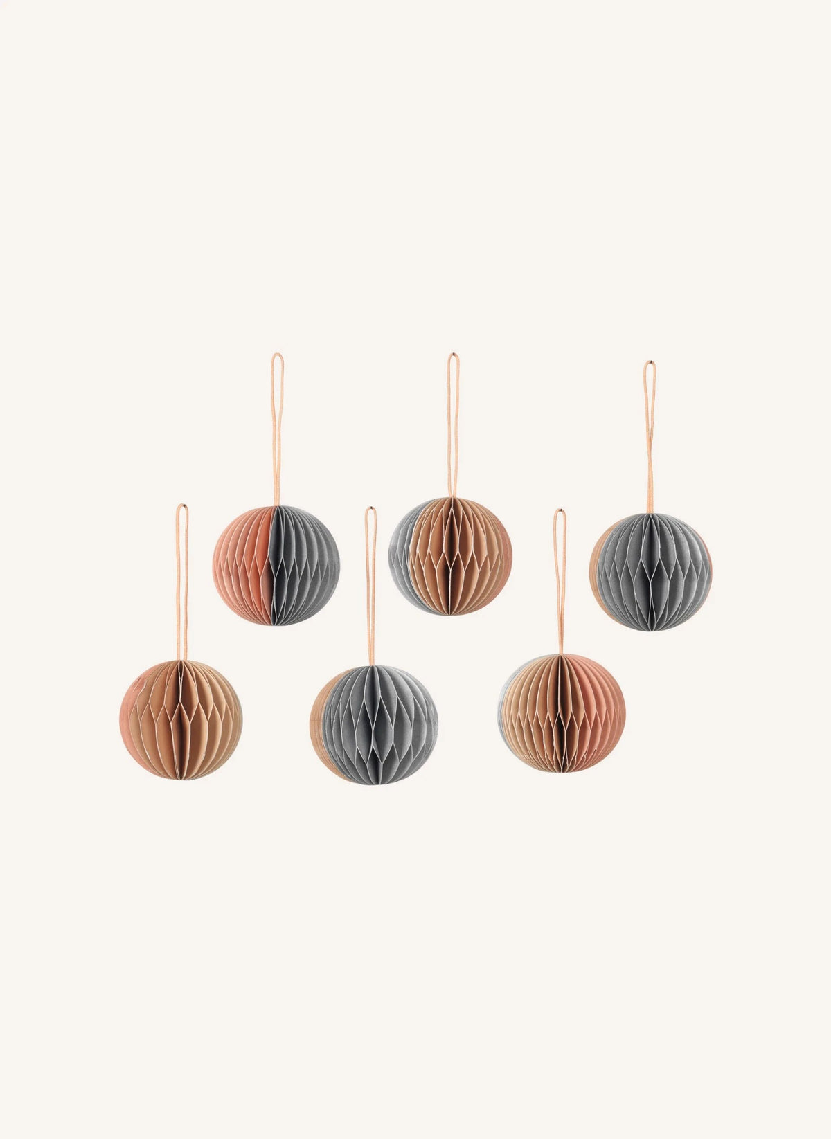 Broste Copenhagen - FSC Paper Christmas Ornaments - Set of 6