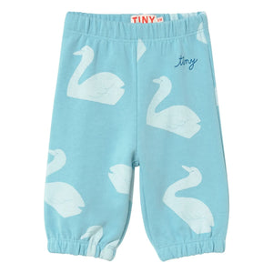 Tinycottons - Jogger Swans Organic Cotton | Light blue