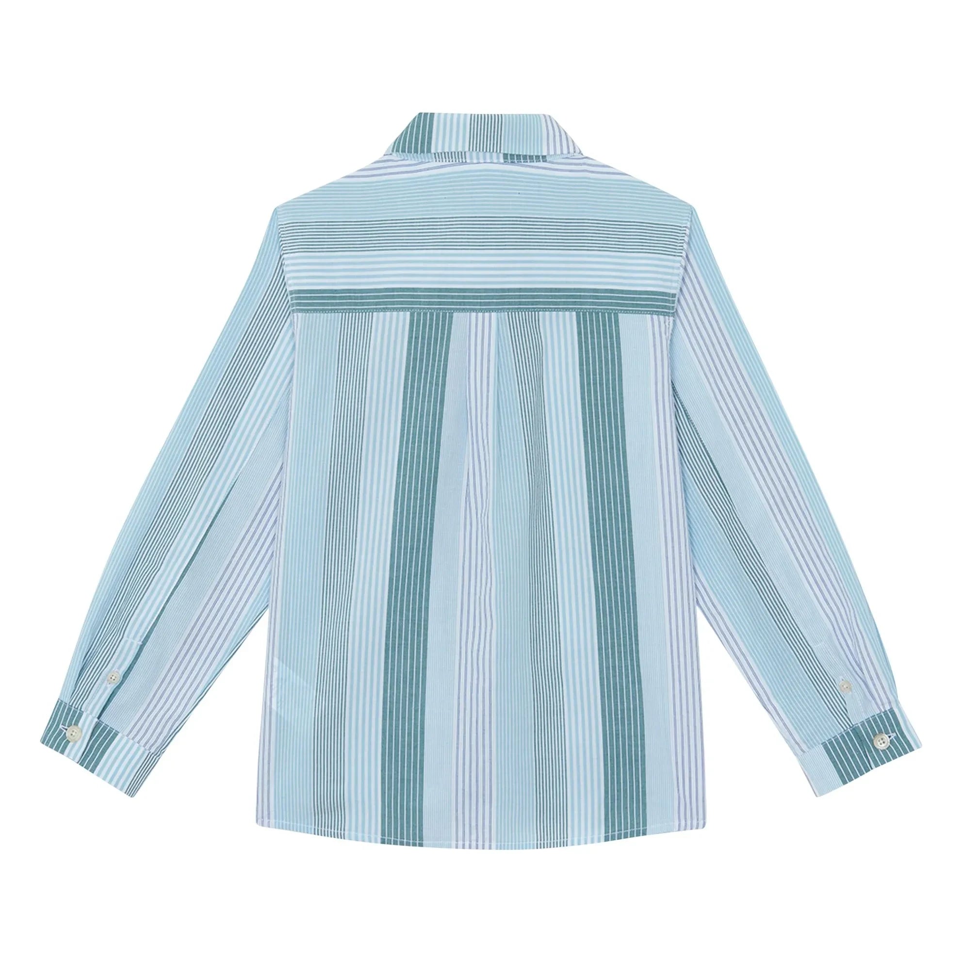 Tartine et Chocolat - Contrasting Striped Shirt | Green Water