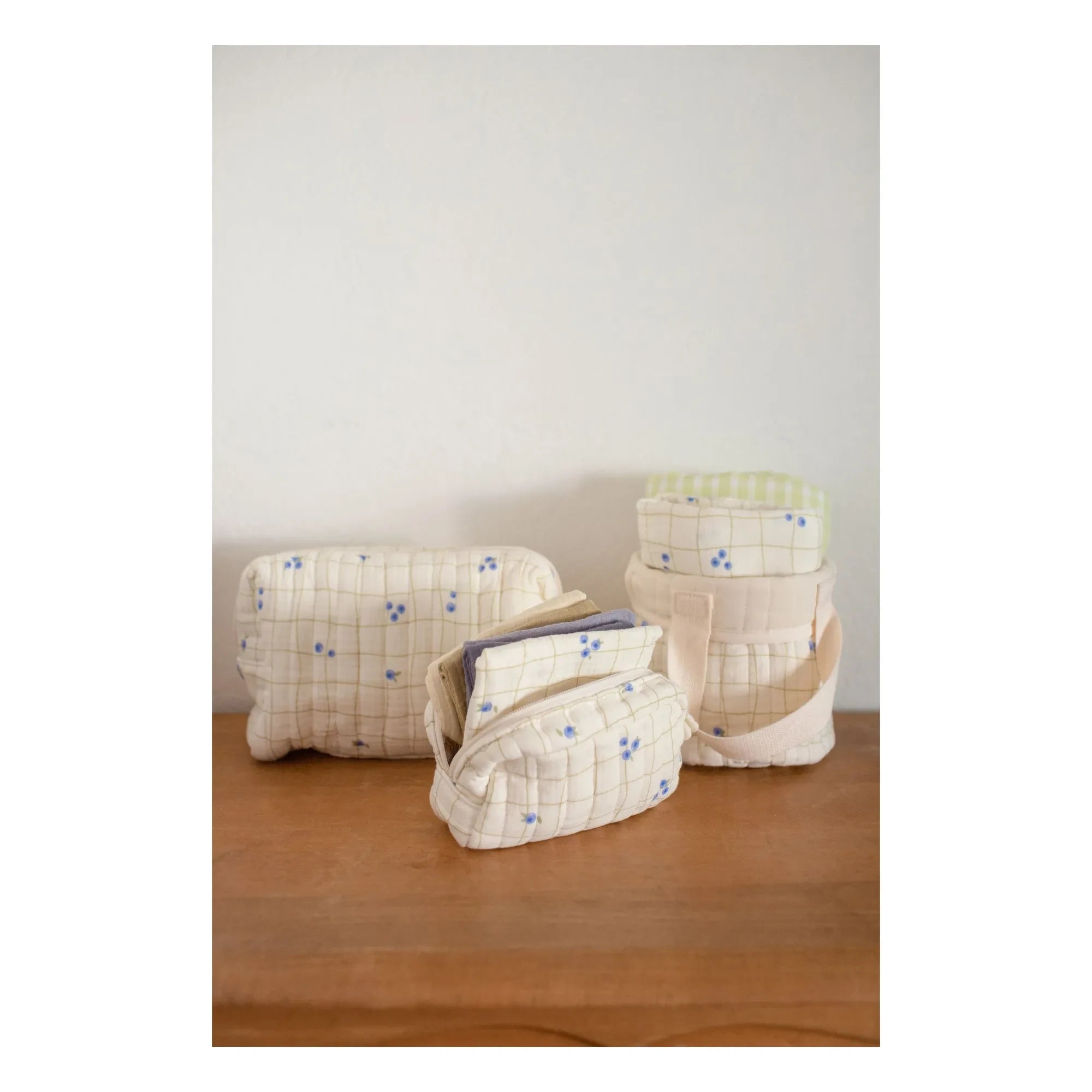Soft Spot - Organic Cotton Blueberry Makeup Bag