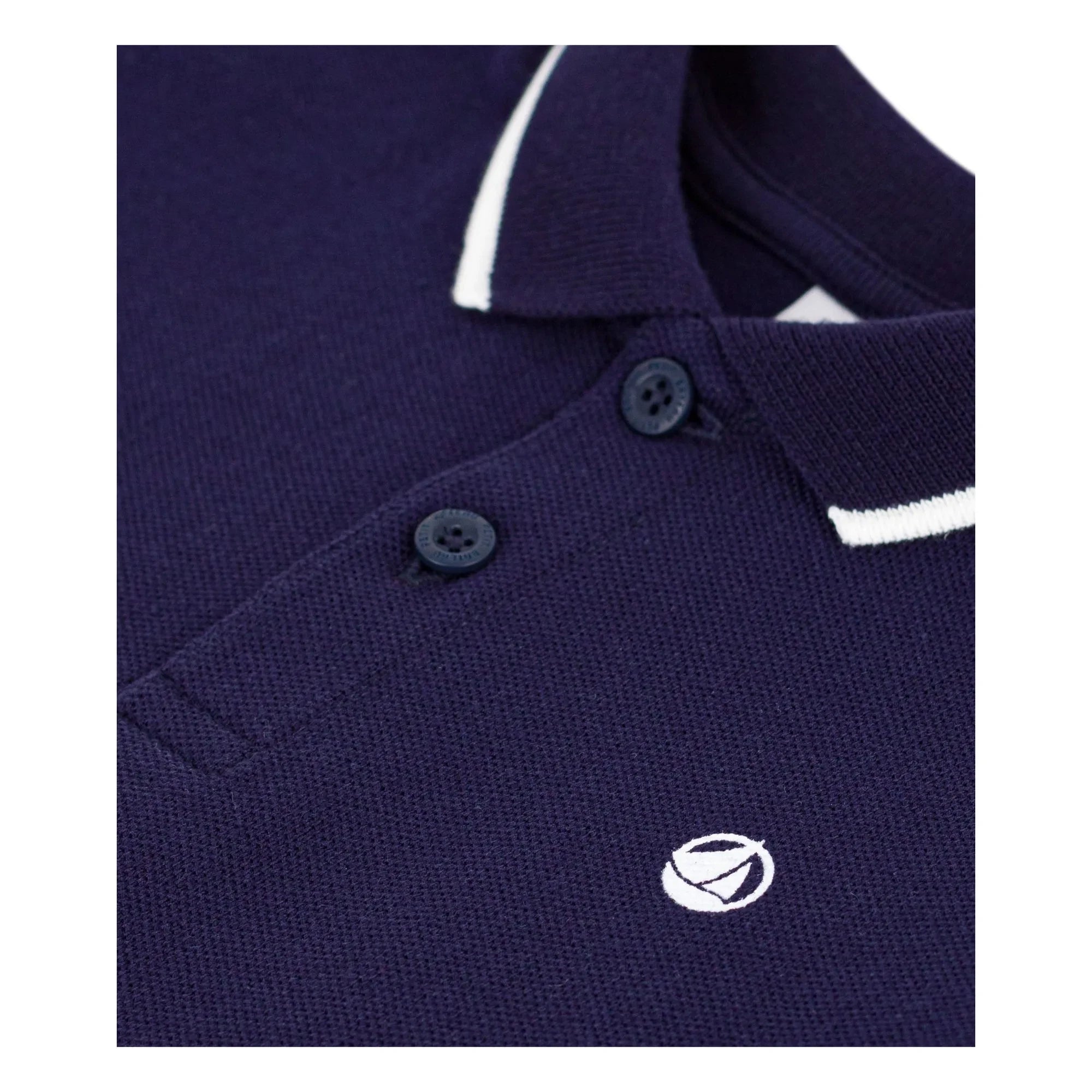 Petit Bateau - Organic Cotton Baby Polo T-Shirt | Night Blue