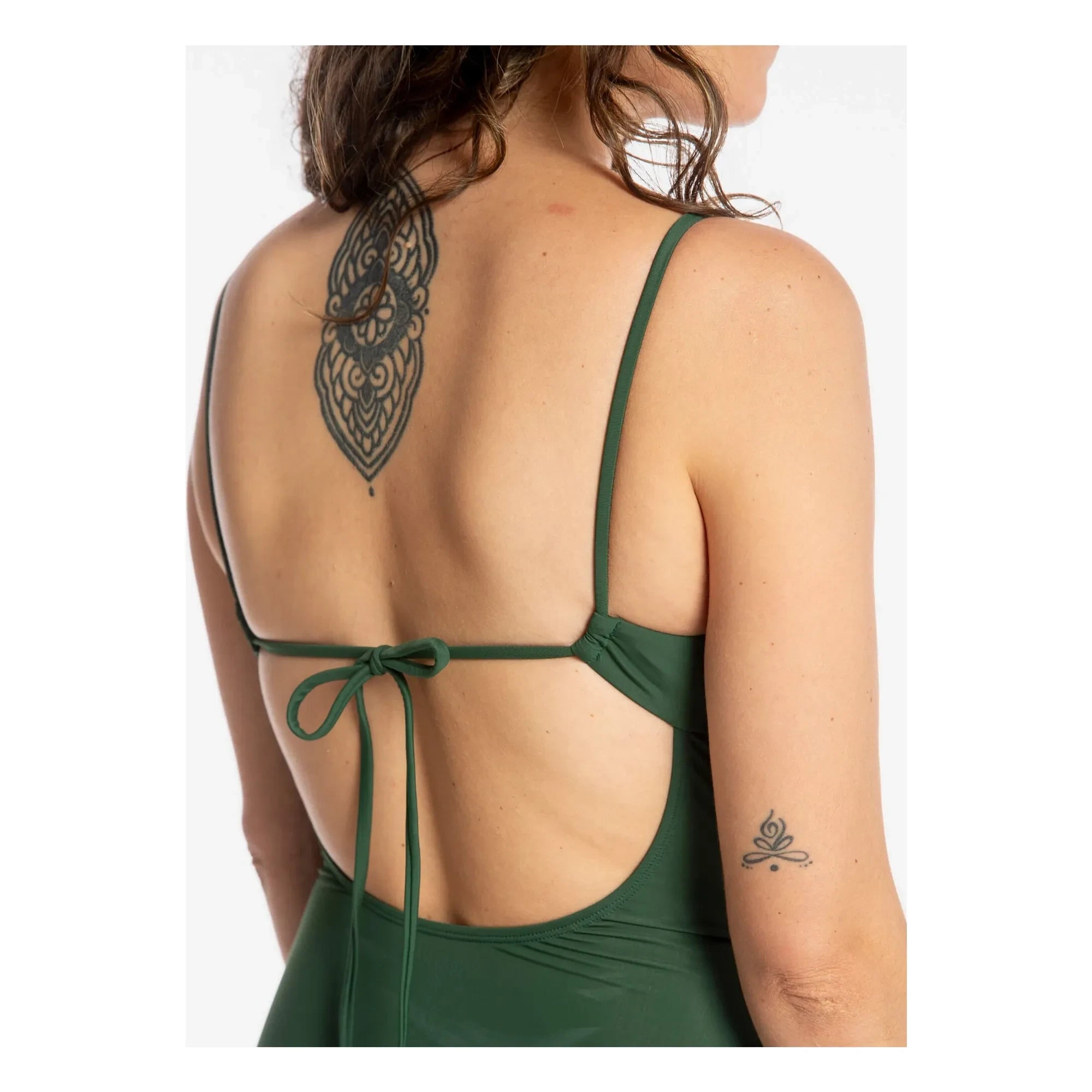 Matona - 1-piece V-neck jersey Recycled fibres | Chrome green