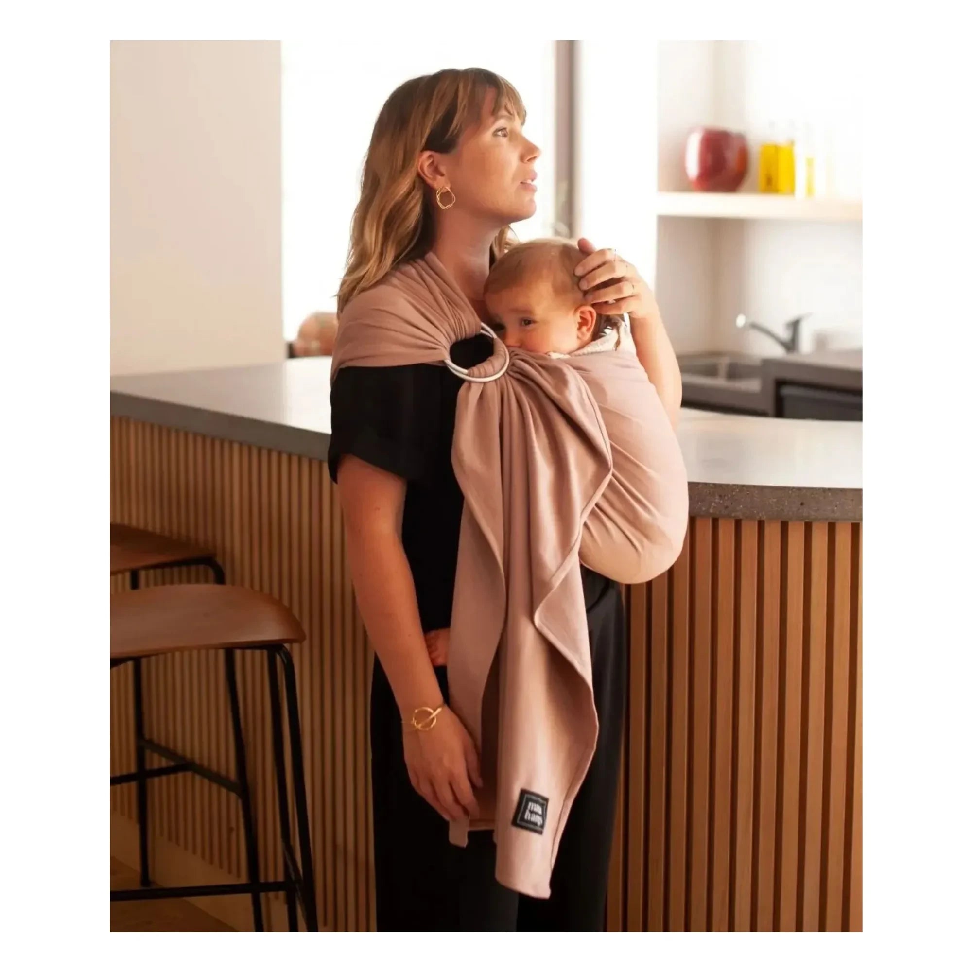 Mama Hangs - Organic Cotton Baby Swaddle | Terracotta