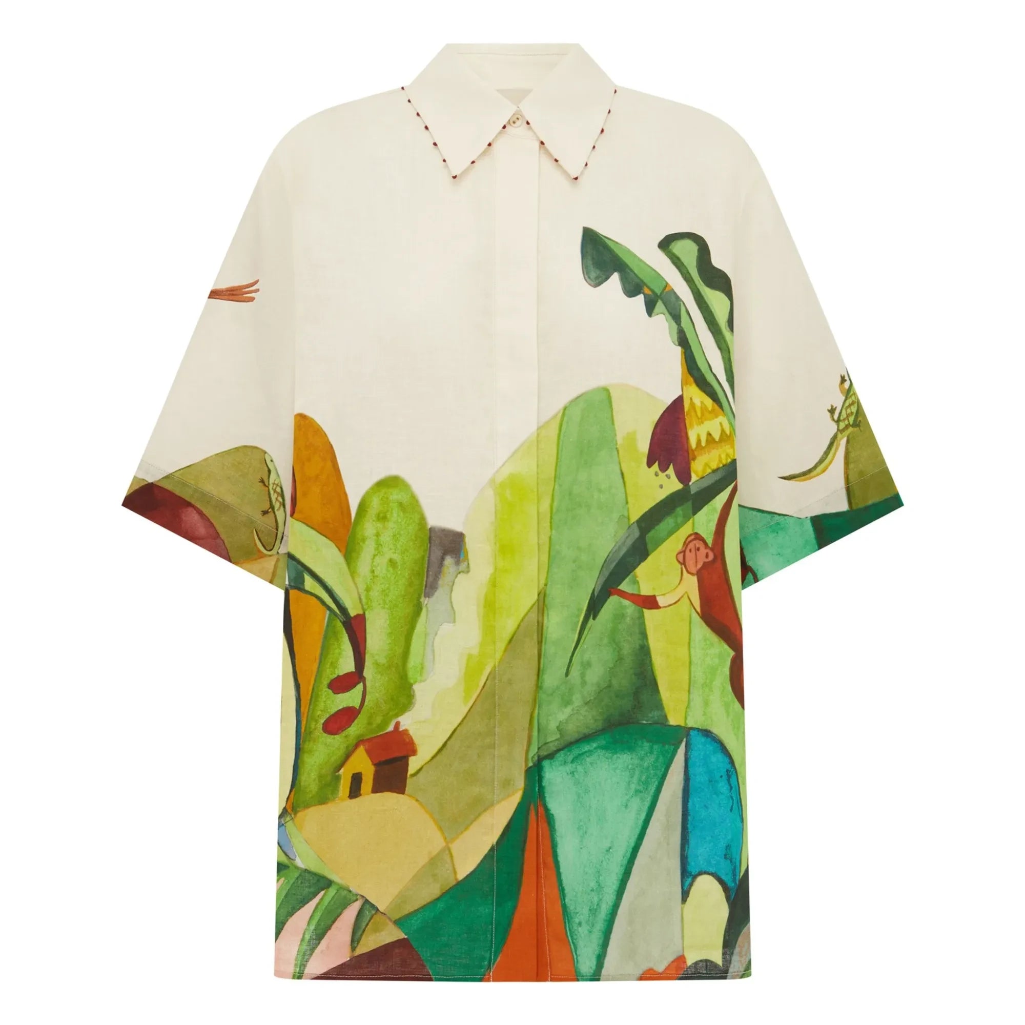 Alémais - Linen Mokshini Shirt | Green