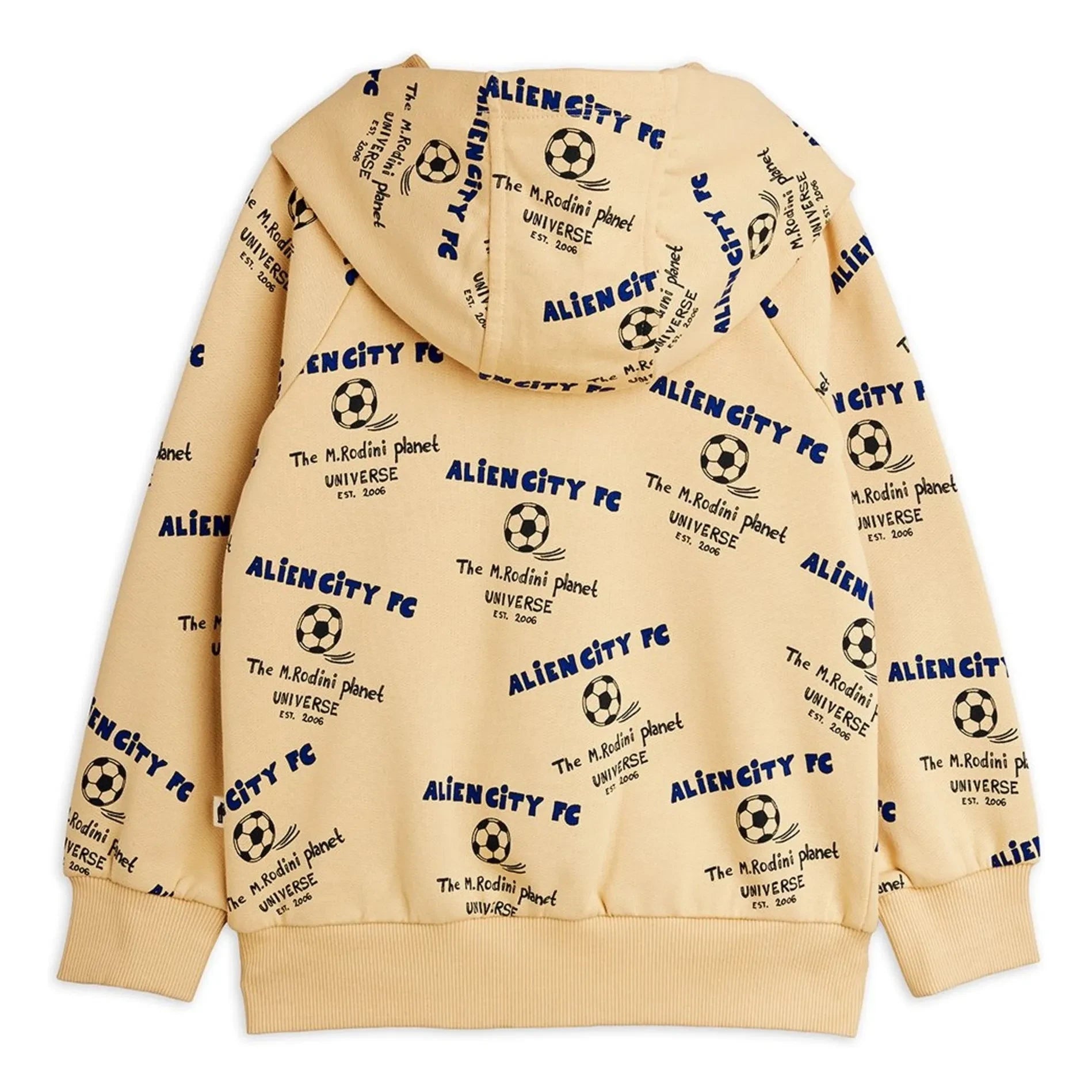 Mini Rodini - Alien City Organic Cotton Hoodie | Beige